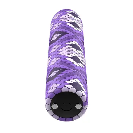Custom Bullets Snake Magnetni punjivi mini masažer Ljubičasti 6.25cm