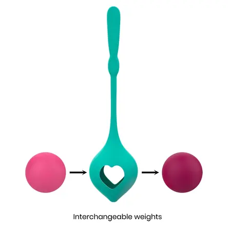 Rithual Deva Aqua Green Komplet za trening dna karlice - 4 težine, Silikon