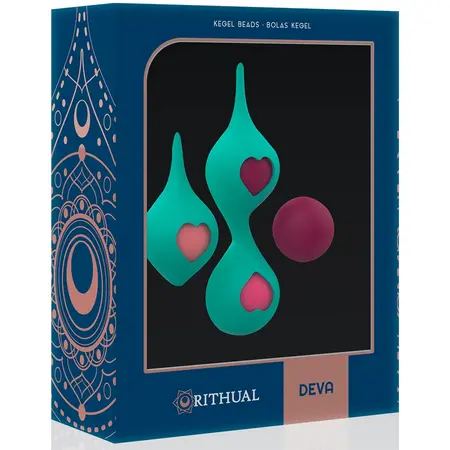 Rithual Deva Aqua Green Komplet za trening dna karlice - 4 težine, Silikon