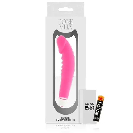 Dolce Vita Roze Silikonski intimni uređaj 7 režima Vodootporan 158mm
