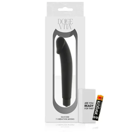 Dolce Vita Intimni silikonski uređaj Crni 7 režima, Vodootporan, 158mm
