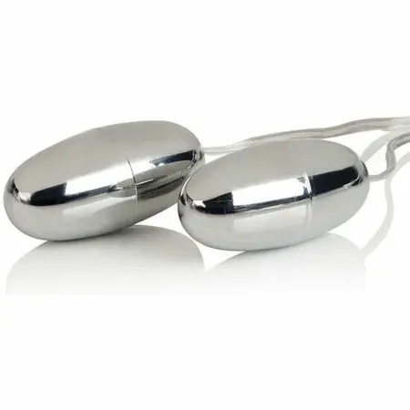 CalExotics Vibrating Bullets Silver Duo - Multi-Speed Stimulation Set