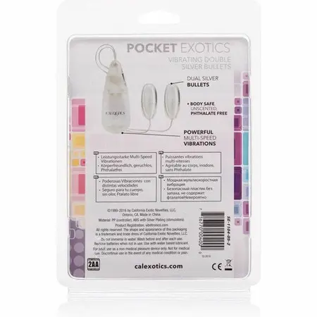 CalExotics Vibrating Bullets Silver Duo - Multi-Speed Stimulation Set