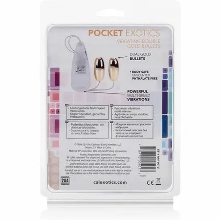 CalExotics Vibrating Bullets Gold Duo - Multi-Speed Stimulation Set