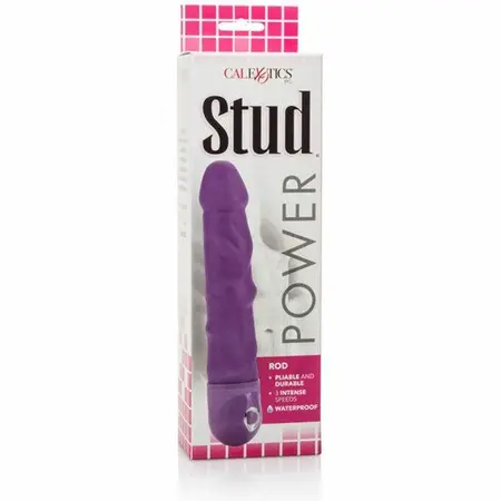 CalExotics Power Stud Rod Pink - 3-Speed Waterproof Intimate Device 17.75cm