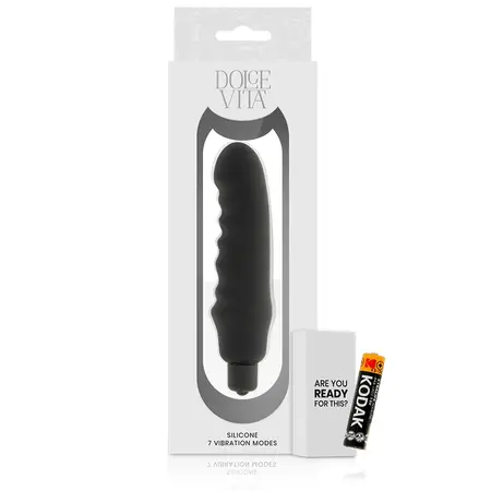 Dolce Vita Genius Black Silicone Intimate Massager 7 Modes 150mm