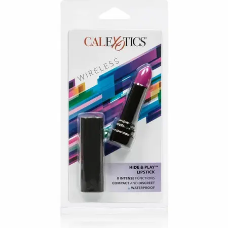 CalExotics Hide & Play Lipstick Vibrating Device Purple 8 Modes Waterproof