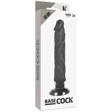 BASECOCK Flexible Vibrating Intimate Machine Black 20cm x 4cm TPE