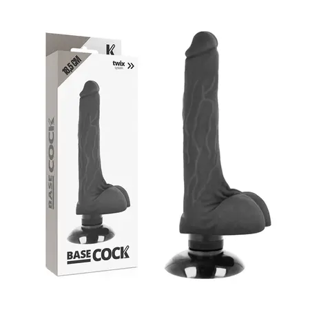 BASECOCK Flexible Vibrating Model 2-in-1 Black 18.5cm x 4cm TPE