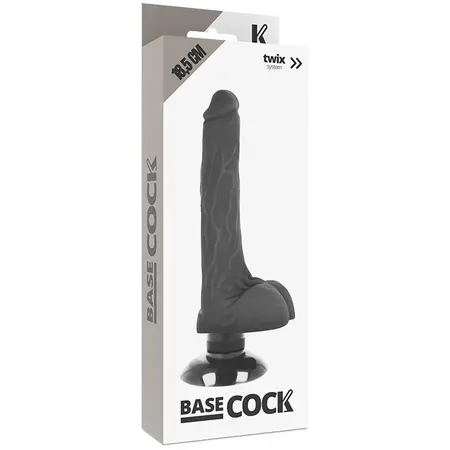 BASECOCK Flexible Vibrating Model 2-in-1 Black 18.5cm x 4cm TPE