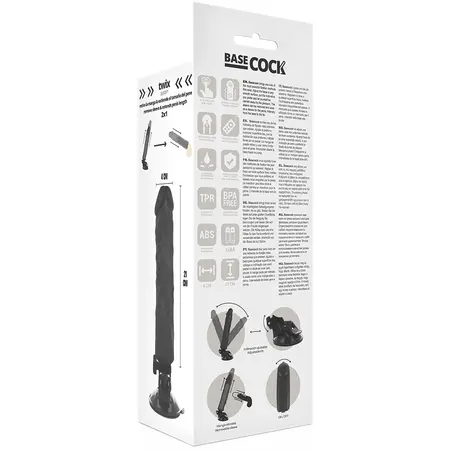 BASECOCK Remote-Controlled Flexible Model Black 21cm x 4cm TPE
