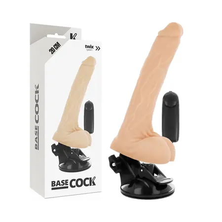 BASECOCK Flexible Vibrating Intimate Machine Natural 20cm Remote Control