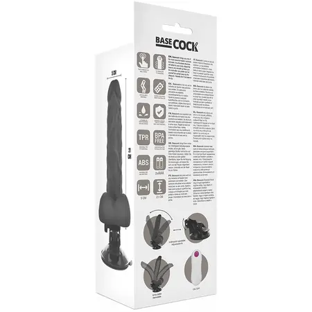Basecock Articulated Vibrating Model with Remote, 21x5 cm, Black