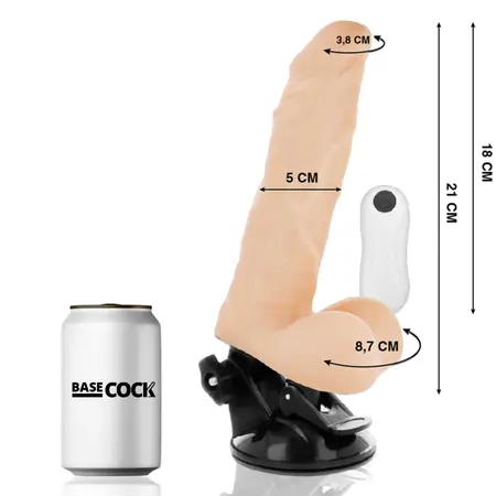 Basecock Flexible Intimate Machine 21cm Flesh with Remote Control