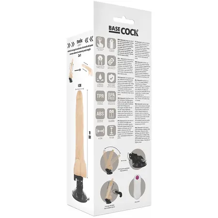 Basecock Realistic Touch Intimate Device 19cm Flesh with Remote Control
