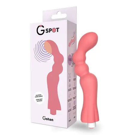G-SPOT Gohan Vibrator Light Red - Ergonomic USB Rechargeable Massager