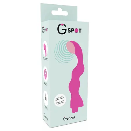 G-SPOT George Rechargeable Silicone Intimate Massager Pink 200mm