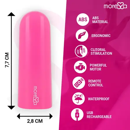 Moressa Nix Remote Control Vibrating Device Pink - Compact, Waterproof, 7 Modes