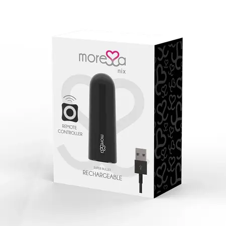 Moressa Nix Black Wireless Vibration System with Remote Control, 77x28mm