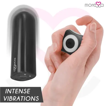 Moressa Nix Black Wireless Vibration System with Remote Control, 77x28mm
