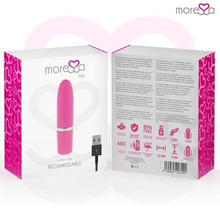 Moressa Ivy Travel Intimni Vibrator, Roze, Punjenje Silikon, 9 Režima
