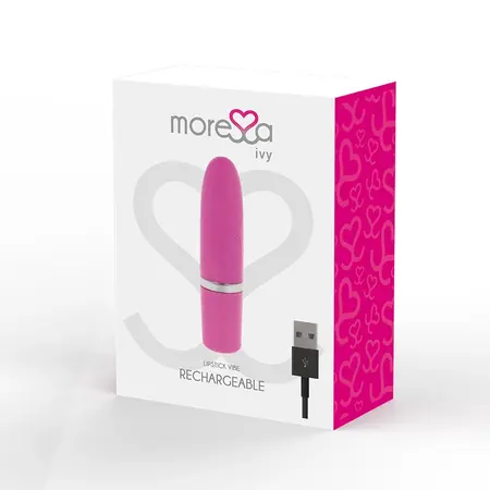 Moressa Ivy Travel Intimni Vibrator, Roze, Punjenje Silikon, 9 Režima