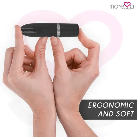 Moressa Ivy Kompaktni Punjivi Silikonski Vibrator Crni 90x22mm