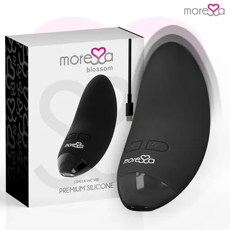 Moressa Blossom Crni Mini Masažer - 6 Režima, Medicinski Silikon, Vodootporan