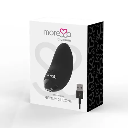 Moressa Blossom Crni Mini Masažer - 6 Režima, Medicinski Silikon, Vodootporan