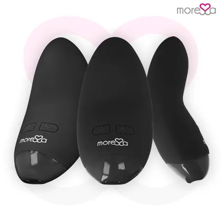 Moressa Blossom Crni Mini Masažer - 6 Režima, Medicinski Silikon, Vodootporan