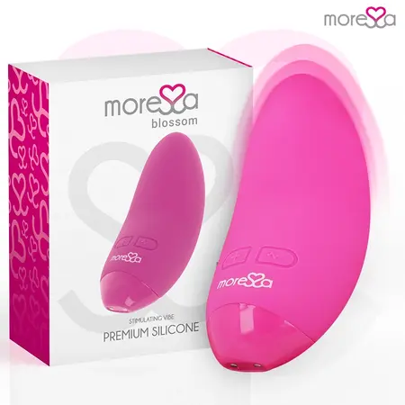 Moressa Blossom Roze Kompaktni Punjivi Masažer, 6 Režima, Medicinski Silikon