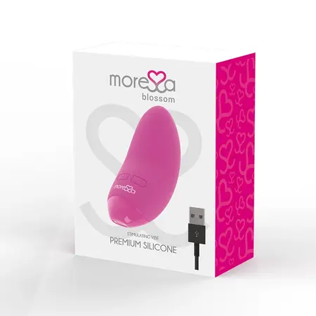 Moressa Blossom Roze Kompaktni Punjivi Masažer, 6 Režima, Medicinski Silikon