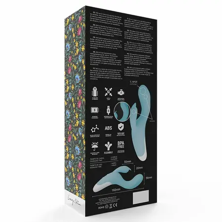 MIA Dresde Vibrator Tirkiz - Dva Motora, Vodootporan, 19.2 cm