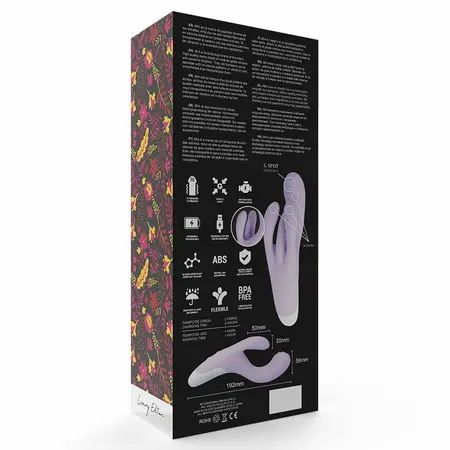 MIA Guell Ergonomic Dual Motor Intimate Massager, 10 Modes, Pink, 19.2 cm