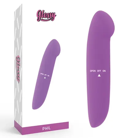 Glossy PHIL Vibrator Ljubičasti - Kompaktni Vodootporni Model 13cm