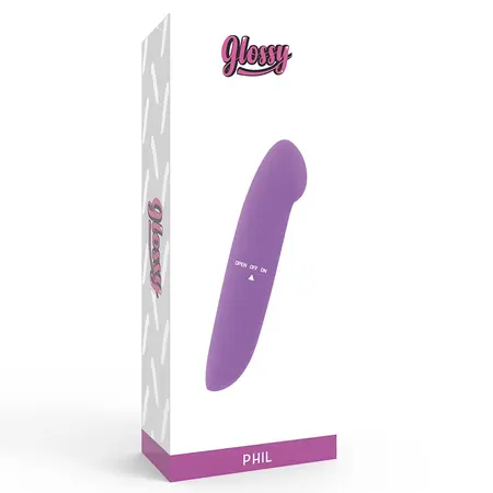 Glossy PHIL Vibrator Ljubičasti - Kompaktni Vodootporni Model 13cm