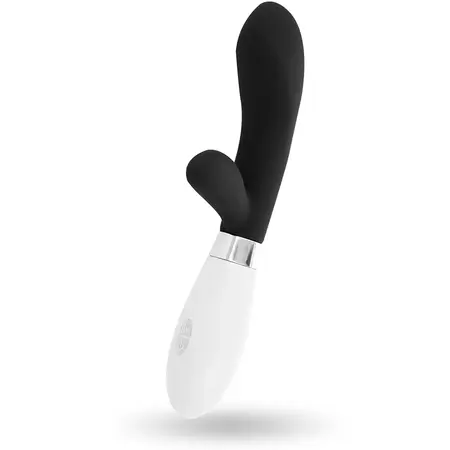 Glossy Jackson Rabbit Crni Silikonski Masažer sa Dva Motora 12cm