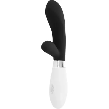 Glossy Jackson Rabbit Crni Silikonski Masažer sa Dva Motora 12cm