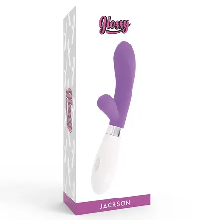 Glossy Jackson Rabbit Intimni Masažer Dva Motora Ljubičasti 12cm