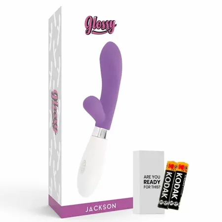 Glossy Jackson Rabbit Intimni Masažer Dva Motora Ljubičasti 12cm
