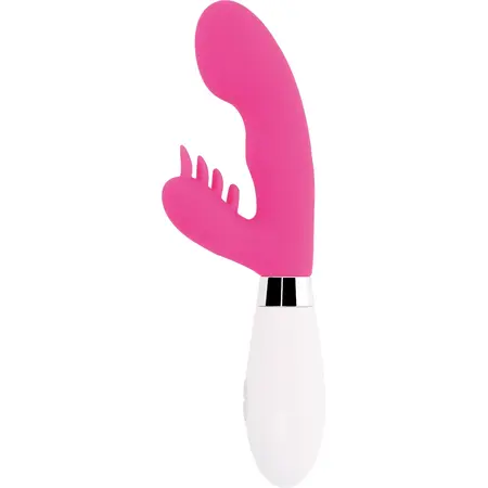 Glossy Elvi Roze Silikonski Intimni Uređaj sa Dva Motora 10 Režima 12cm