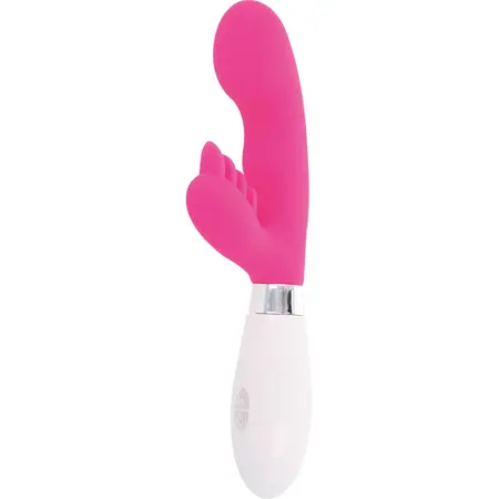 Glossy Elvi Roze Silikonski Intimni Uređaj sa Dva Motora 10 Režima 12cm