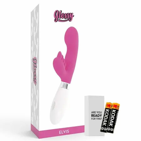 Glossy Elvi Roze Silikonski Intimni Uređaj sa Dva Motora 10 Režima 12cm