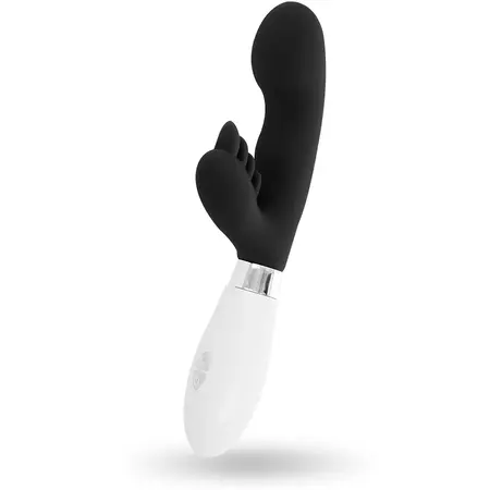 Glossy Elvi Intimate Dual-Motor Silicone Massager Black 12cm