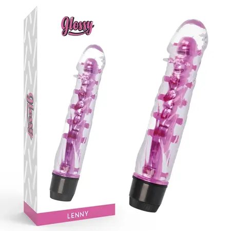 Glossy Lenny Roze - TPE Vodootporni Intimni Uređaj, 14 cm