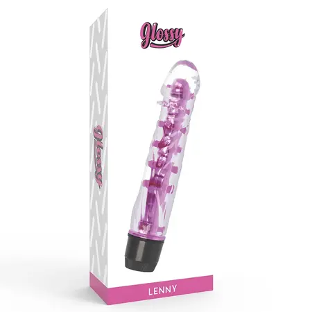 Glossy Lenny Roze - TPE Vodootporni Intimni Uređaj, 14 cm
