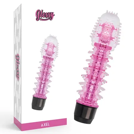 Glossy Axel Intimni Vibrirajući Uređaj Roze 14cm TPE Vodootporan