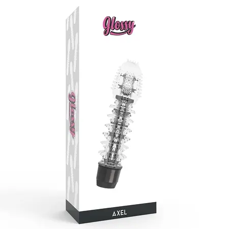 Glossy Axel Crni Intimni Uređaj sa Više Brzina, Vodootporan, 14 cm
