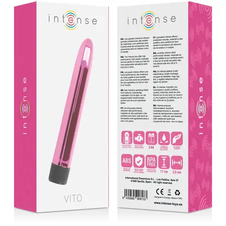 INTENSE VITO Vibrator Roze 17cm Putni Model ABS Tihi Sistem