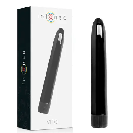 INTENSE VITO Crni Srednji Dvostrani Vibrirajući Masažer 17cm